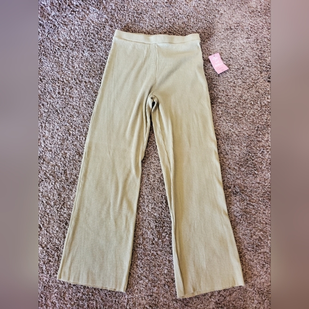 Ribbed Light Olive/tan Pants Lounge‎ Pants